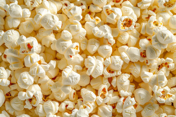 Popped corn explosion close-up