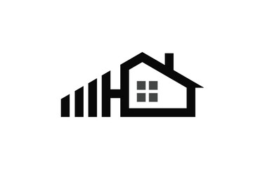 Minimal real estate design template vector illustration. Abstract logo, creative real estate design illustration simple logo.