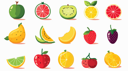 Fruits design over white background vector illustra