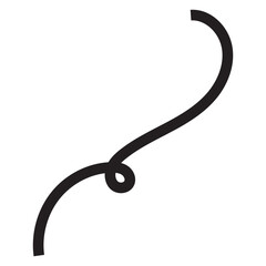 Squiggle and swirl lines. Set of hand drawn calligraphic swirls. Vector illustration in doodle style