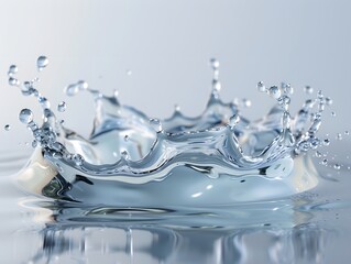 Fluidity in design, a 3D render of liquid graphic elements