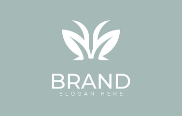 Leaf  flower logo vector design template. Vector leaf flower symbol design.