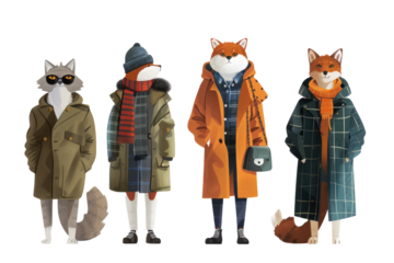 cool with animals in casual, stylish clothing that exudes effortless charm.