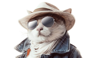 animals dressed in cool and stylish outfits that reflect their cool and collected personalities. - obrazy, fototapety, plakaty
