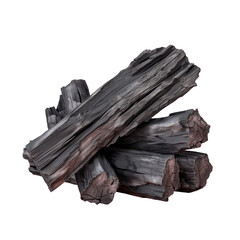 A close up of a pile of wood on a Transparent Background