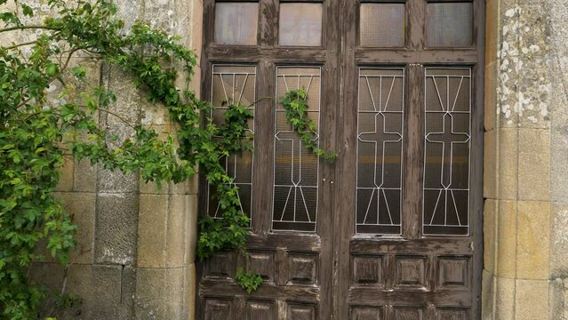 San Salvador de Sas Church Door, Sarreaus, Spain