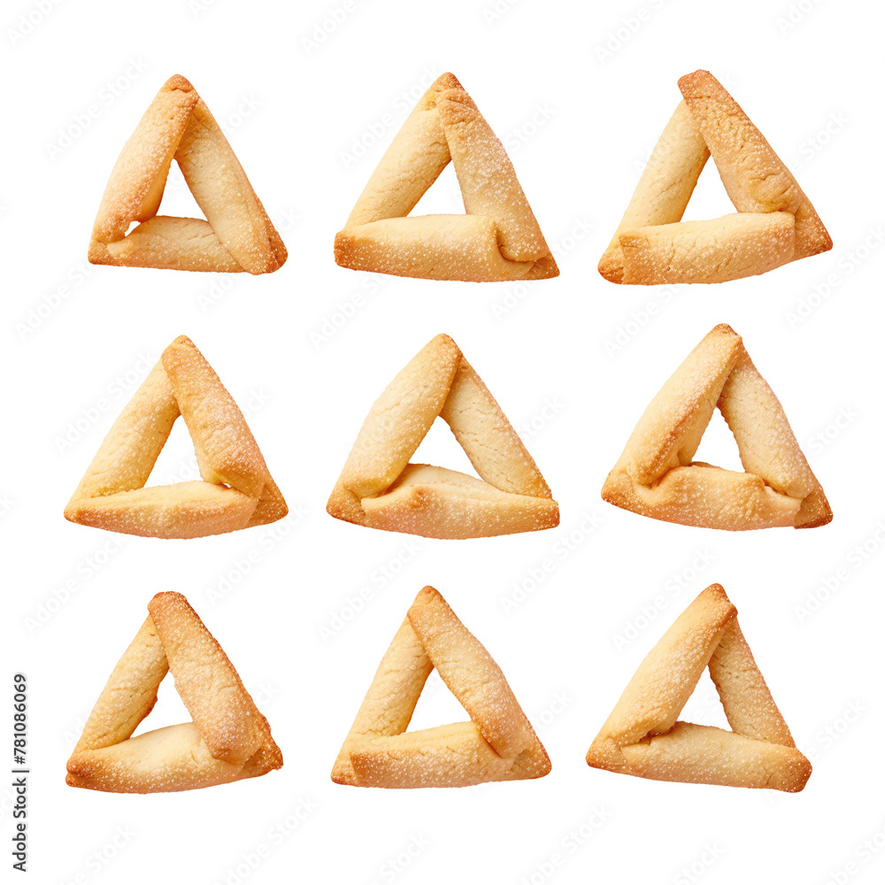 Poster cookies with a triangle shape on top