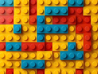 Naklejka premium Lego background, cute lego backdrop