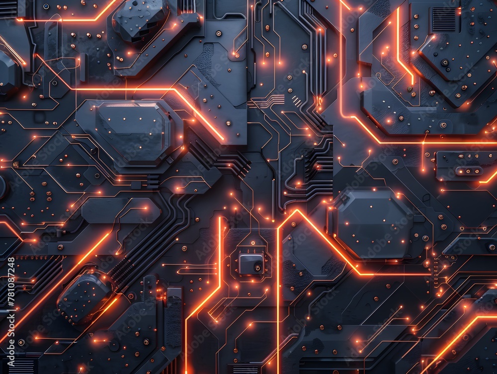 Poster modern tech backdrop, concept of technology with connection and data base