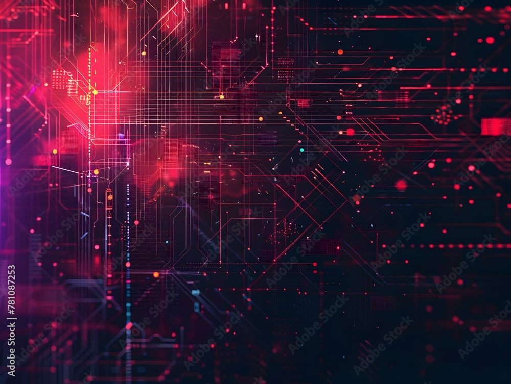 Poster modern tech backdrop, concept of technology with connection and data base