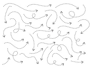 Fototapeta premium Hand drawn arrow and line element vector. Collection of doodle arrows, lines, symbol, pointing mark, shapes on white background. Used in web , templates . Isolated on white background&nbsp;in&nbsp;eps&nbsp;10.