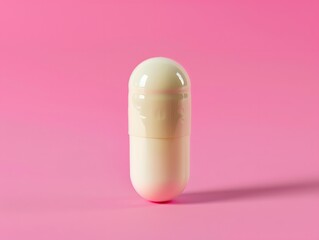 Pill on on the solid background, medicine conept