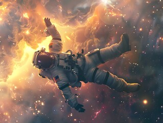 Illustration Space man background, astronaut concept