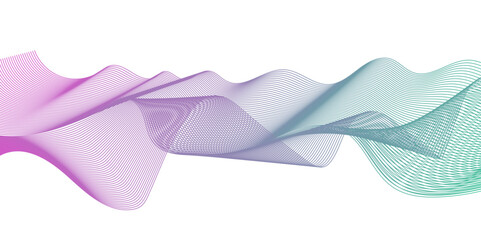 Abstract glowing lines futuristic technology concept. Abstract blend wave lines and energy background. Background lines wave abstract stripe design. White background, mesh abstract, vector gradient.