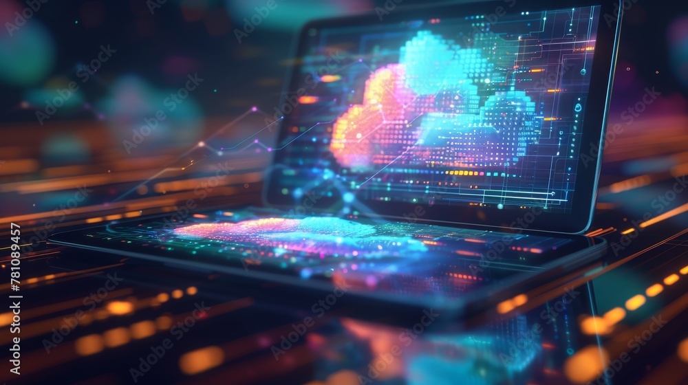 Poster cloud applications: a digital tablet featuring a saas solution, with emphasis on user accessibility