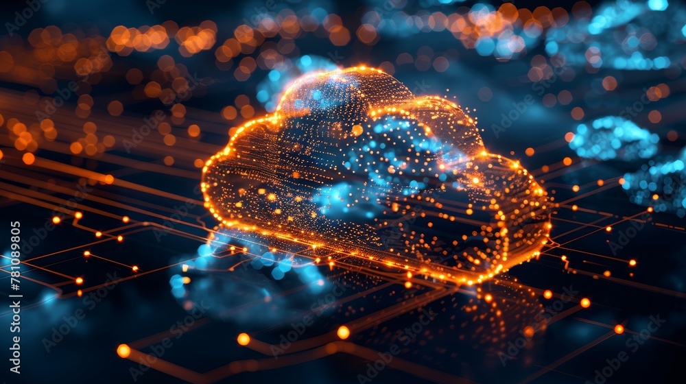 Poster cloud computing with data storage and processing capabilities