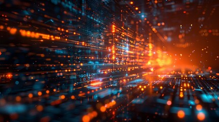 Fototapeta premium Cloud Migration: Representing the shift of infrastructure from physical servers to virtual cloud environments