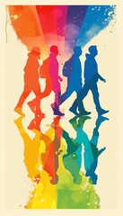 poster art for a propaganda graphic poster for a queer LGBT pride march