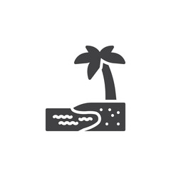 Tropical beach vector icon - 781090663