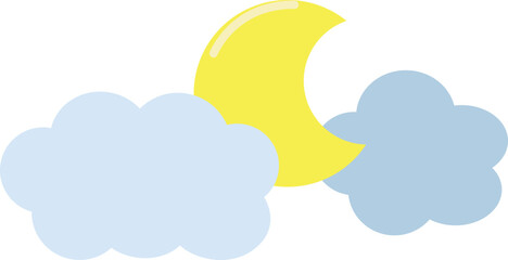 Obraz premium moon cloud illustration sky element