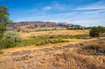 Steamboat Rock State Park by Banks Lake in the Grand Coulee, in Washington State