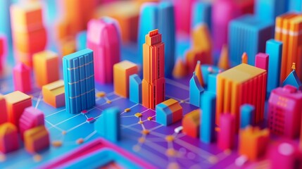 Infographics Design Tips: A 3D vector illustration showcasing the importance of data visualization techniques - obrazy, fototapety, plakaty