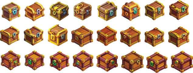 Lock mechanism vintage wood box 