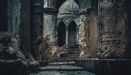 Fototapeta na wymiar destruction of holy jewish temple in ancient history mourning day tish generative ai