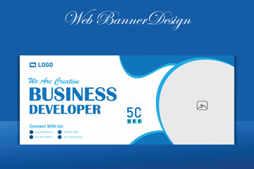Creative new web banner design