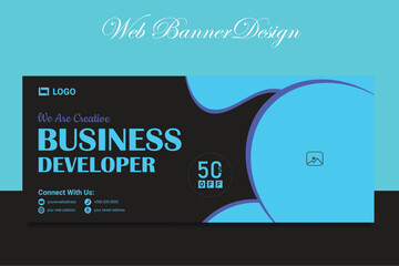 Creative new web banner design