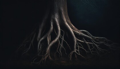 roots tree isolated
