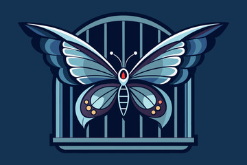 admiral-butterfly-in-cage-with-dark-background