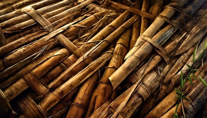 woven bamboo background