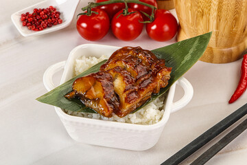 Grilled eel with steamed rice