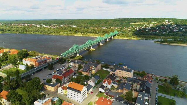 Green Bridge River Vistula Wloclawek Most Zielony Wisla Aerial View Poland