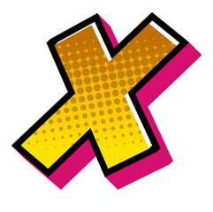 Comic Halftone Alphabet Letter and Number