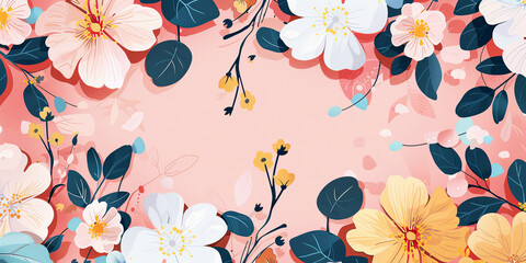 Japanese style  spring nature background. Asian abstract banner. - 781107218