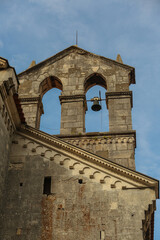 Old croatian church bell tower in Pula