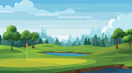 Golf design over blue background vector illustratio