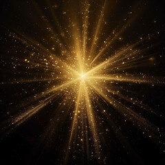 Obraz premium Radiant Gold Light Rays