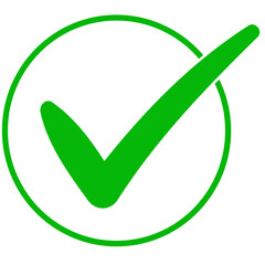 round check mark green icon