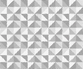 Halftone vector background. Monochrome halftone pattern. Abstract geometric dots background. Pop Art comic gradient black white texture. Design for presentation banner, poster, flyer, business card.