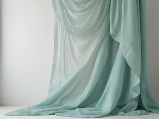 draped curtains on the wall