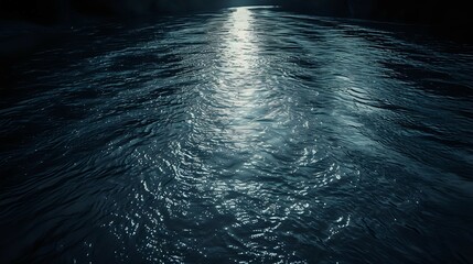 Moonlit Mystique on Rippling River./n