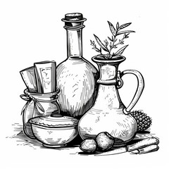 olive oil and vinegar