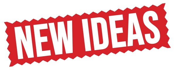 NEW IDEAS text written on red stamp sign.
