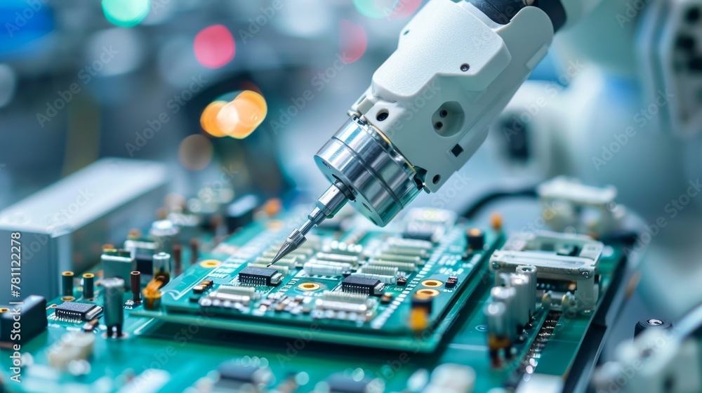 Poster automated machinery assembling electronic device