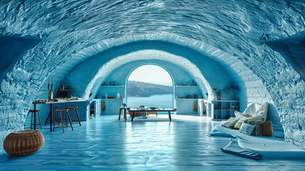 Arctic Splendor in Swedens Ice Hotel, A Frozen Wonderland Sculpted from Ice and Illuminated by Ethereal Light