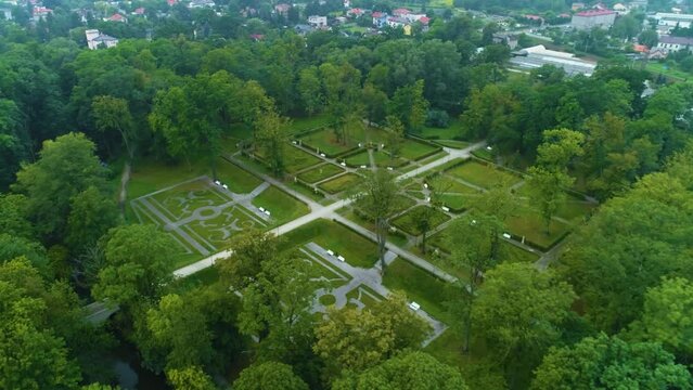 Gardens At The Palace Skierniewice Ogrody Palac Aerial View Poland