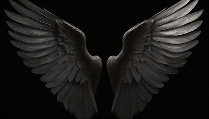 vector realistic angel wings isolated on transparent background